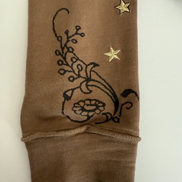 Johnny Was Los Angeles Khaki Two-Way Zip Hoodie Medium - Picture 9 of 13